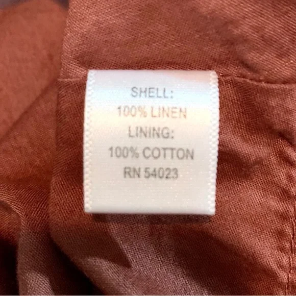 BANANA REPUBLIC fit and flare skirt in rust brown w/black graphic design- 6 - Picture 10 of 11